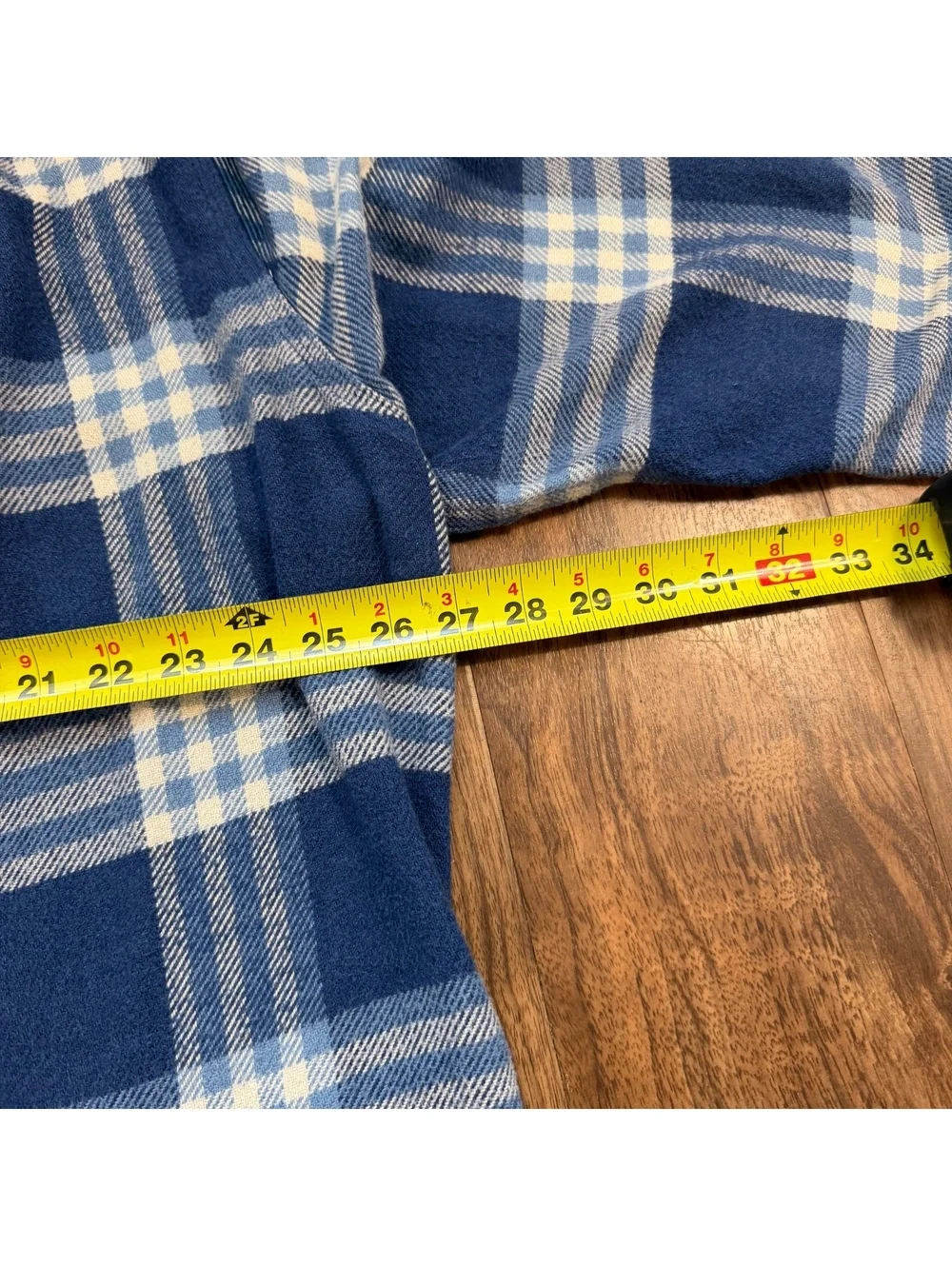 Wallace & Barnes Heavyweight Plaid Flannel Shirt Mens XXL Blue Button Up Work